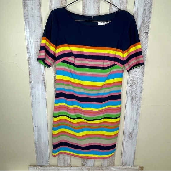 Trina Turk 'Flagimi' Multicolor Stripe Shift Dress - Picture 2 of 15